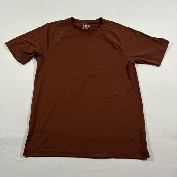 Rhone Reign Red Short Sleeve Tee Lightweight UPF Workout Running T-shirt Sz S - Picture 1 of 9
